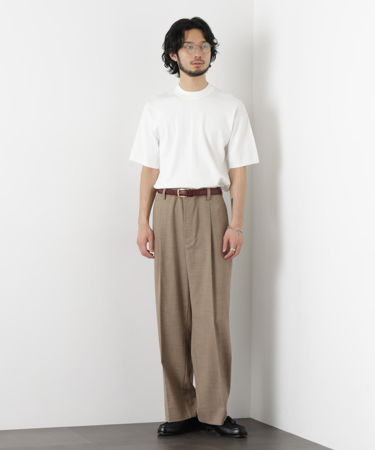 ｢ASSEMBLANC｣ 針抜きクルーネックニット