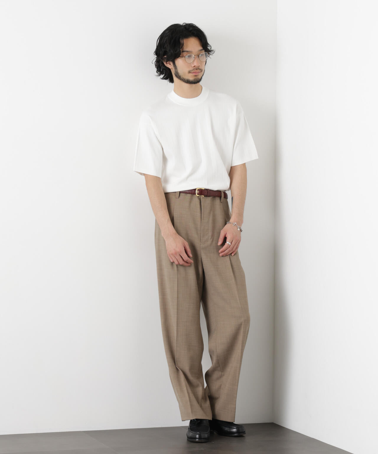 ｢ASSEMBLANC｣ 針抜きクルーネックニット