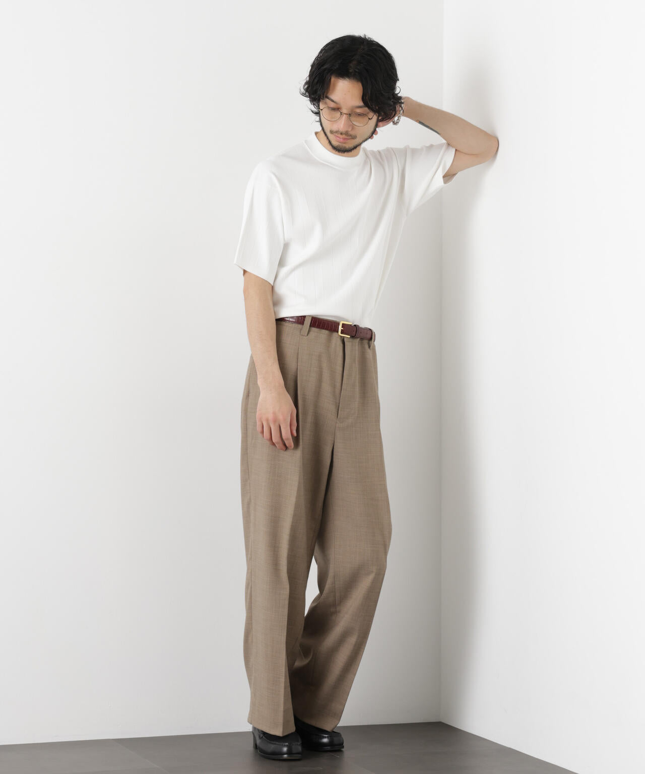 ｢ASSEMBLANC｣ 針抜きクルーネックニット