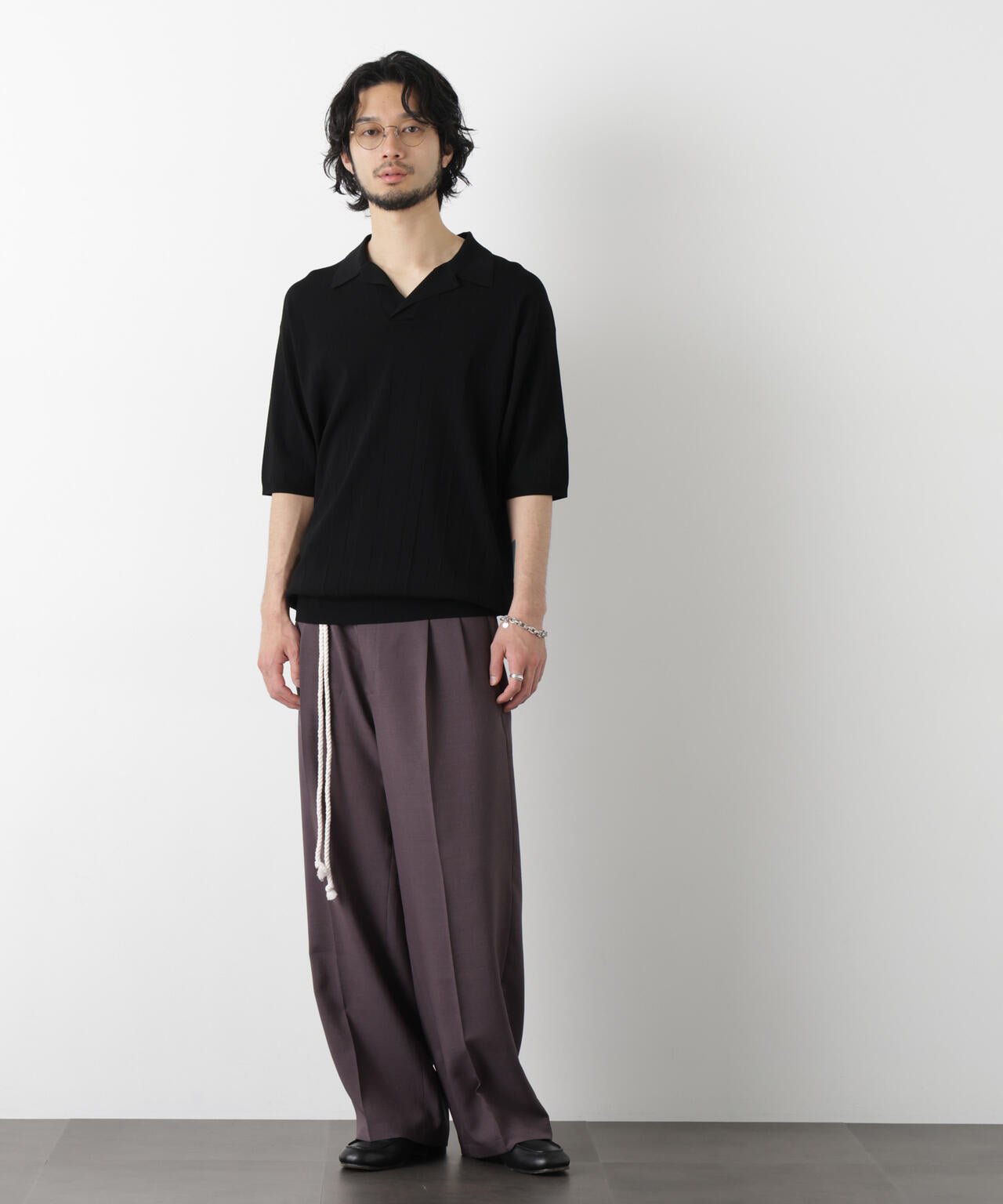 ｢ASSEMBLANC｣ 針抜きスキッパーポロ