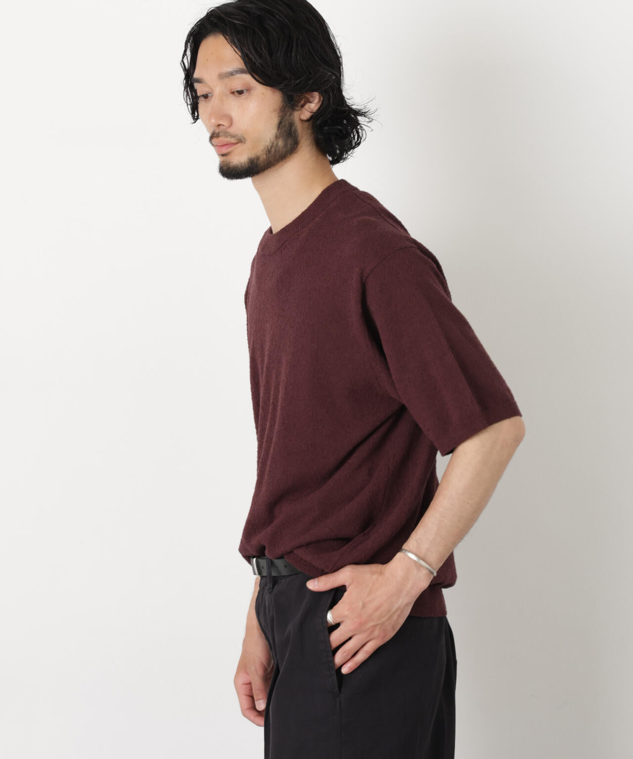 C/Ny ブークレ クルーネックニットTEE