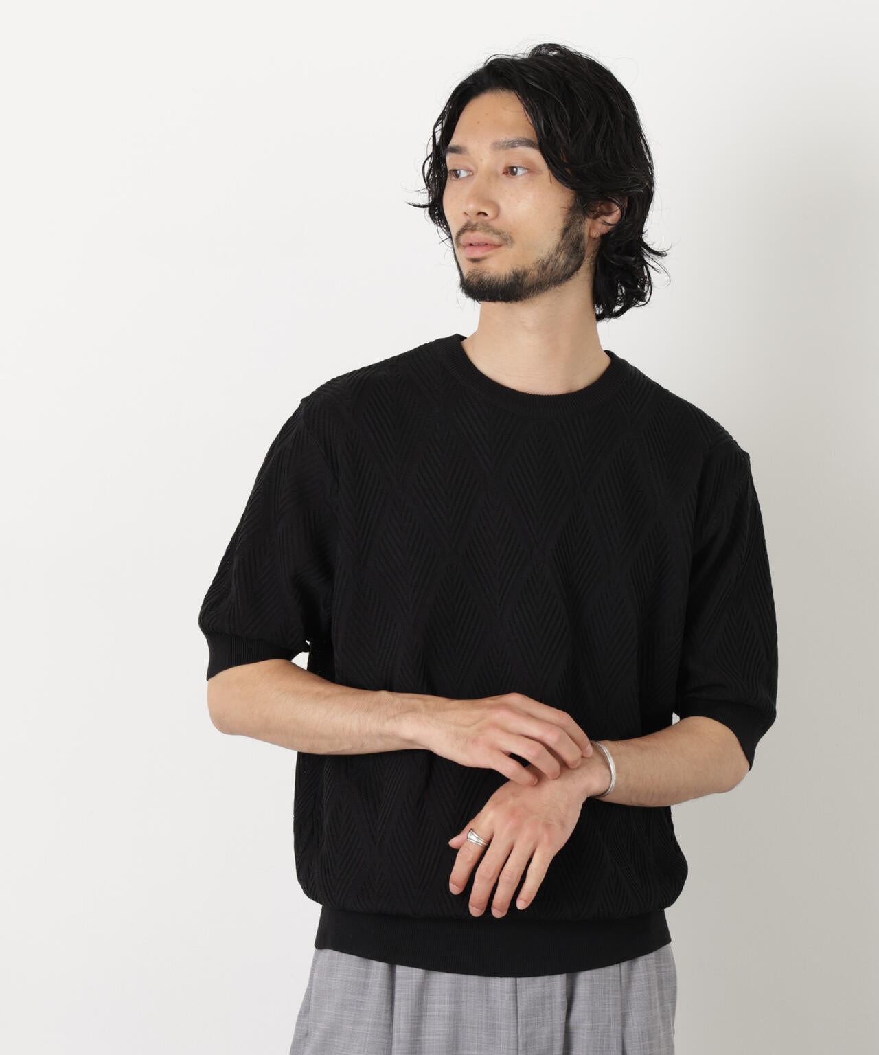 181cm　B:75 W:73 H:90 着用サイズ：L
