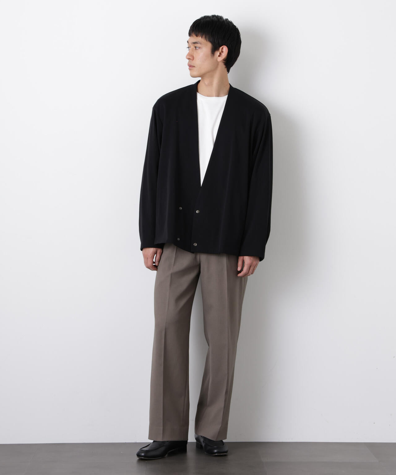 「FORMAL JERSEY」ノーカラーカーディガン