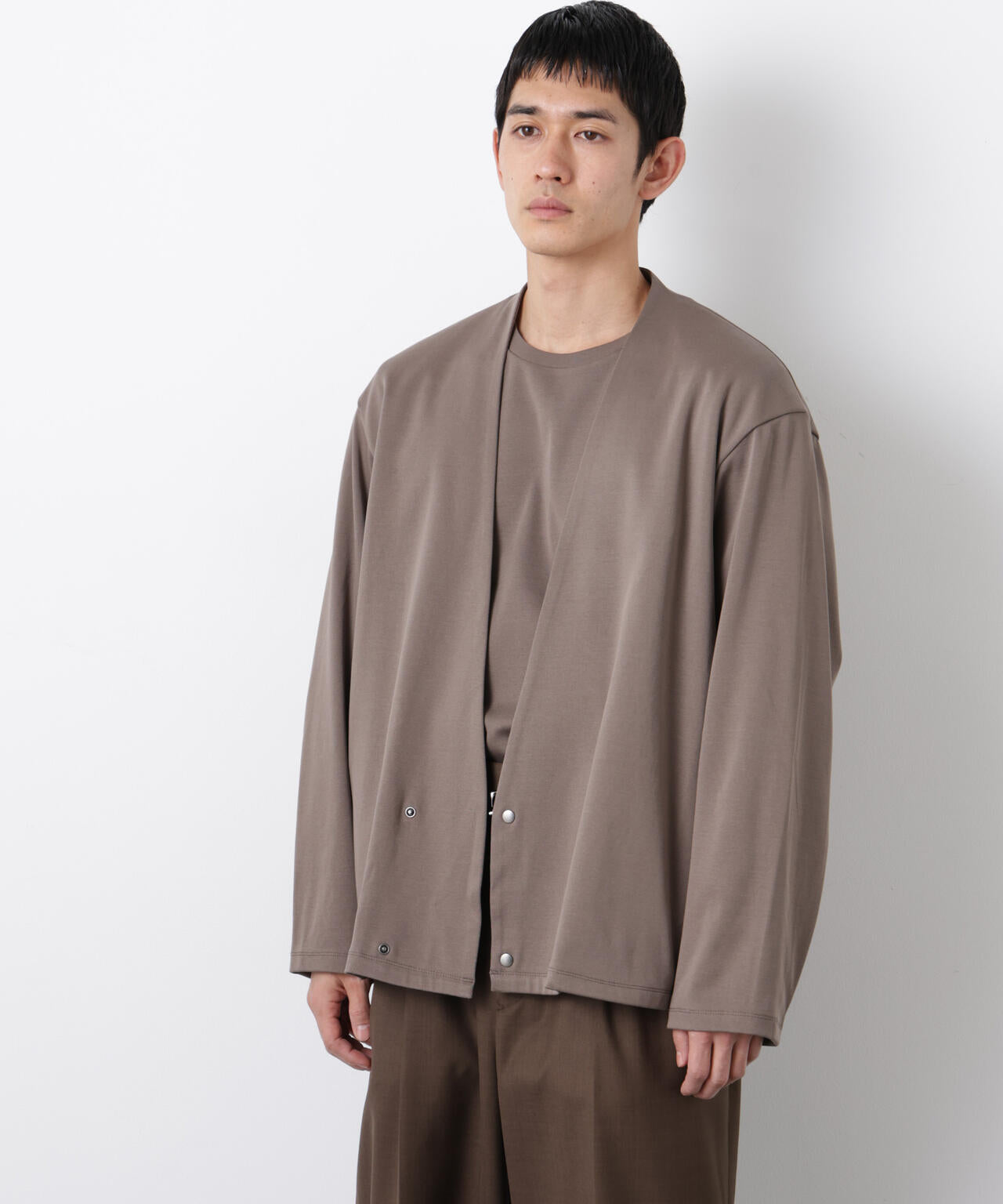 「FORMAL JERSEY」ノーカラーカーディガン