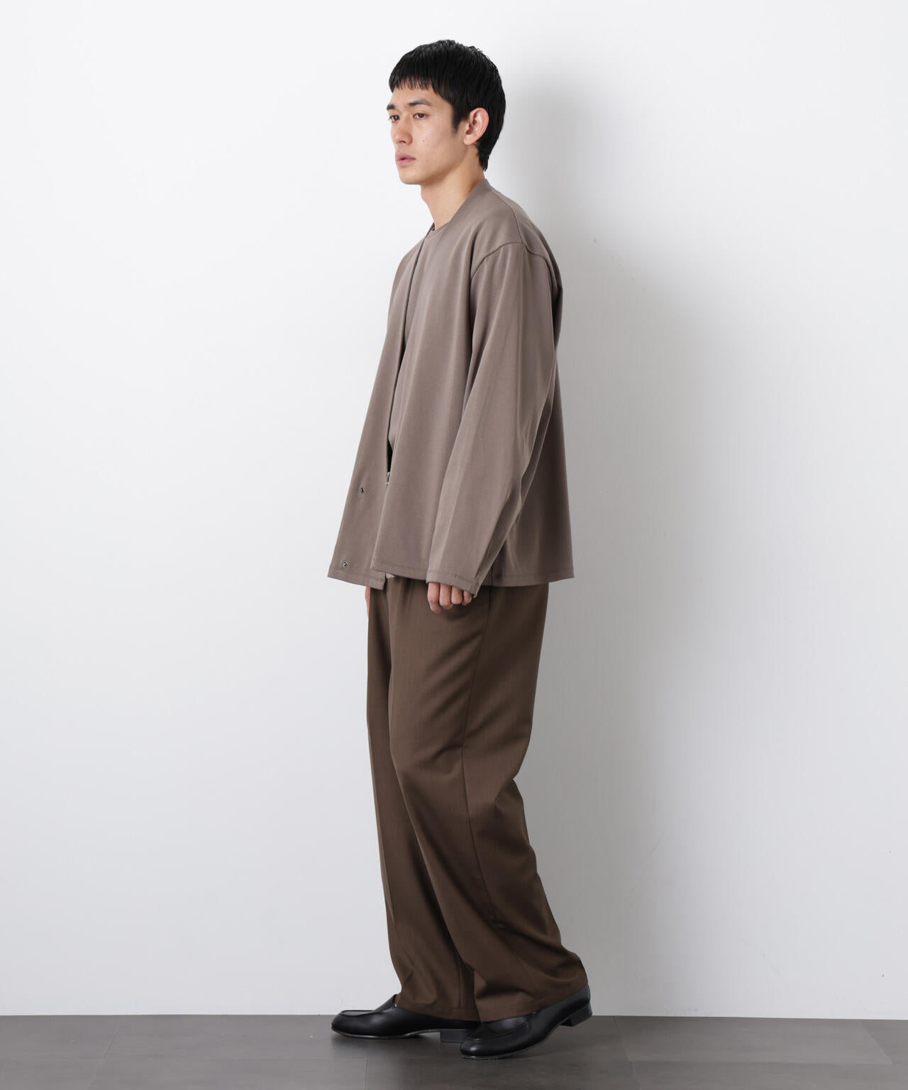 「FORMAL JERSEY」ノーカラーカーディガン