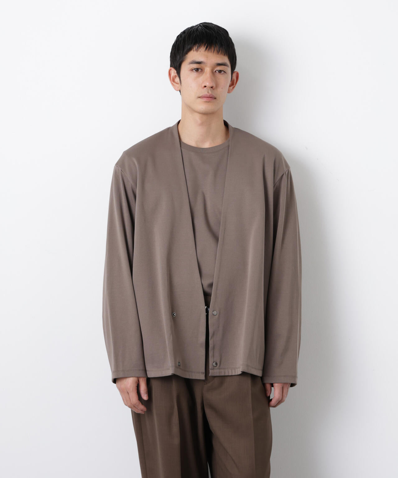 「FORMAL JERSEY」ノーカラーカーディガン