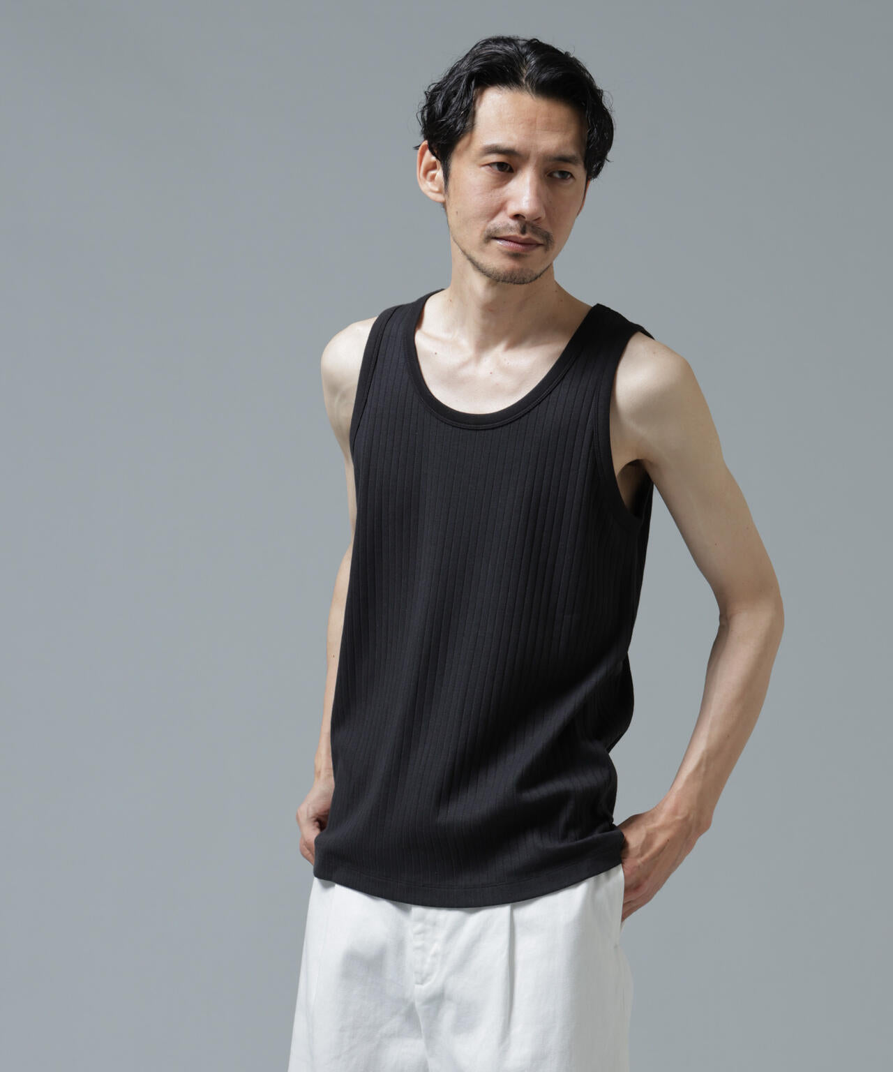Anti Soaked(R) 汗染み防止 リブタンクトップ