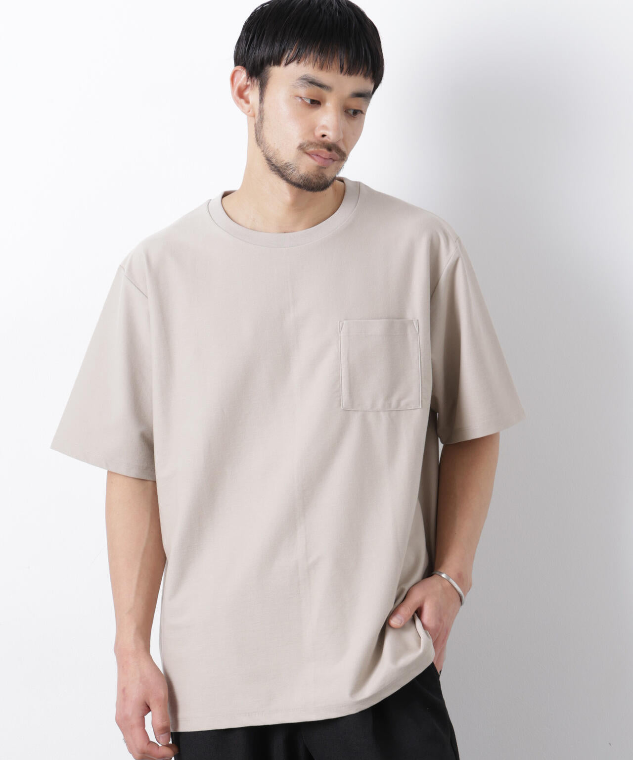 「Meaningful Continuity」coveross(R) ツイル調 冷感プレーティング天竺 ポケットTシャツ