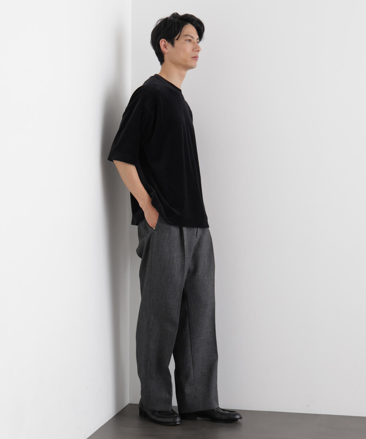 ベロア クルーネック Ｔシャツ 半袖
