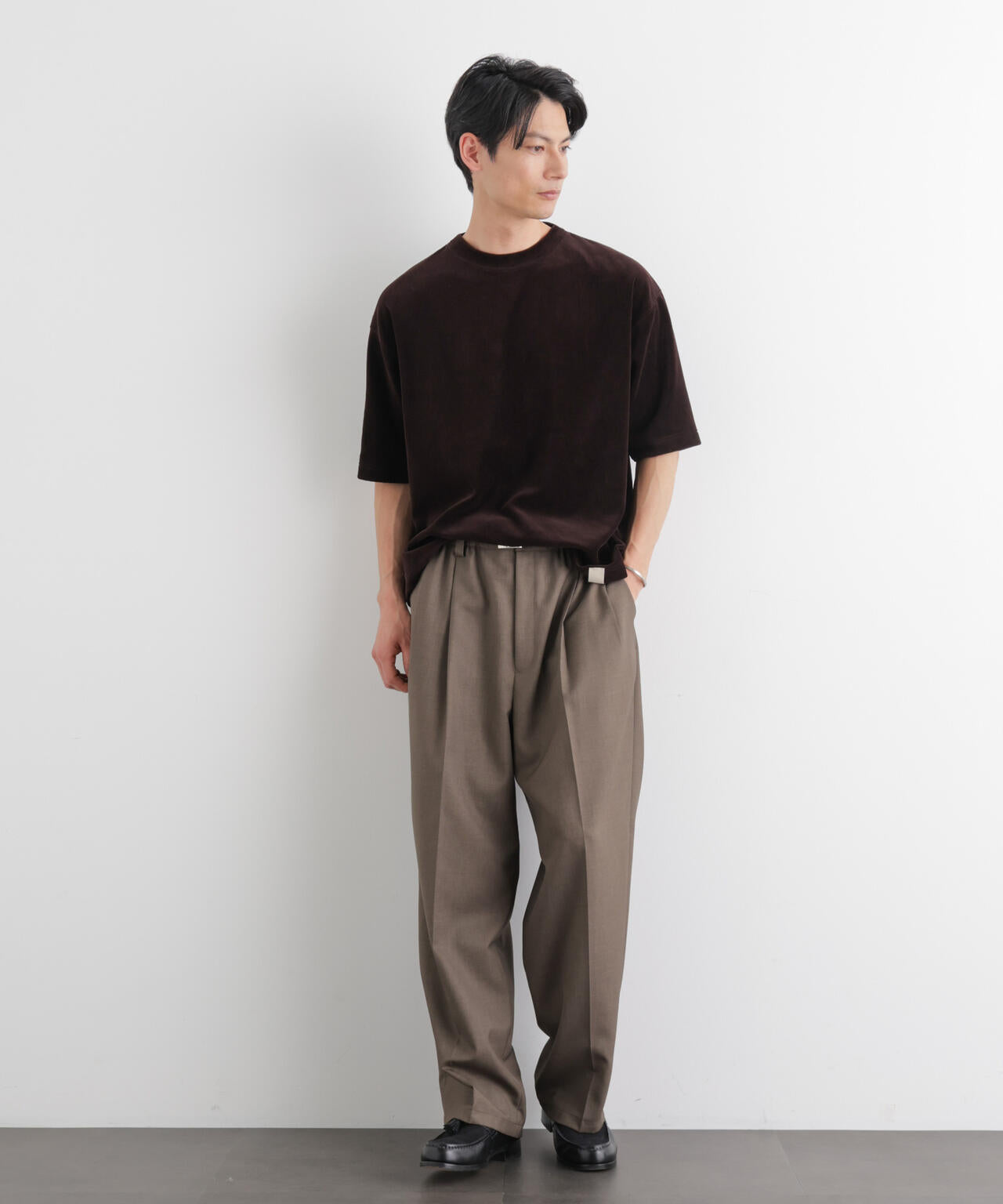 ベロア クルーネック Ｔシャツ 半袖