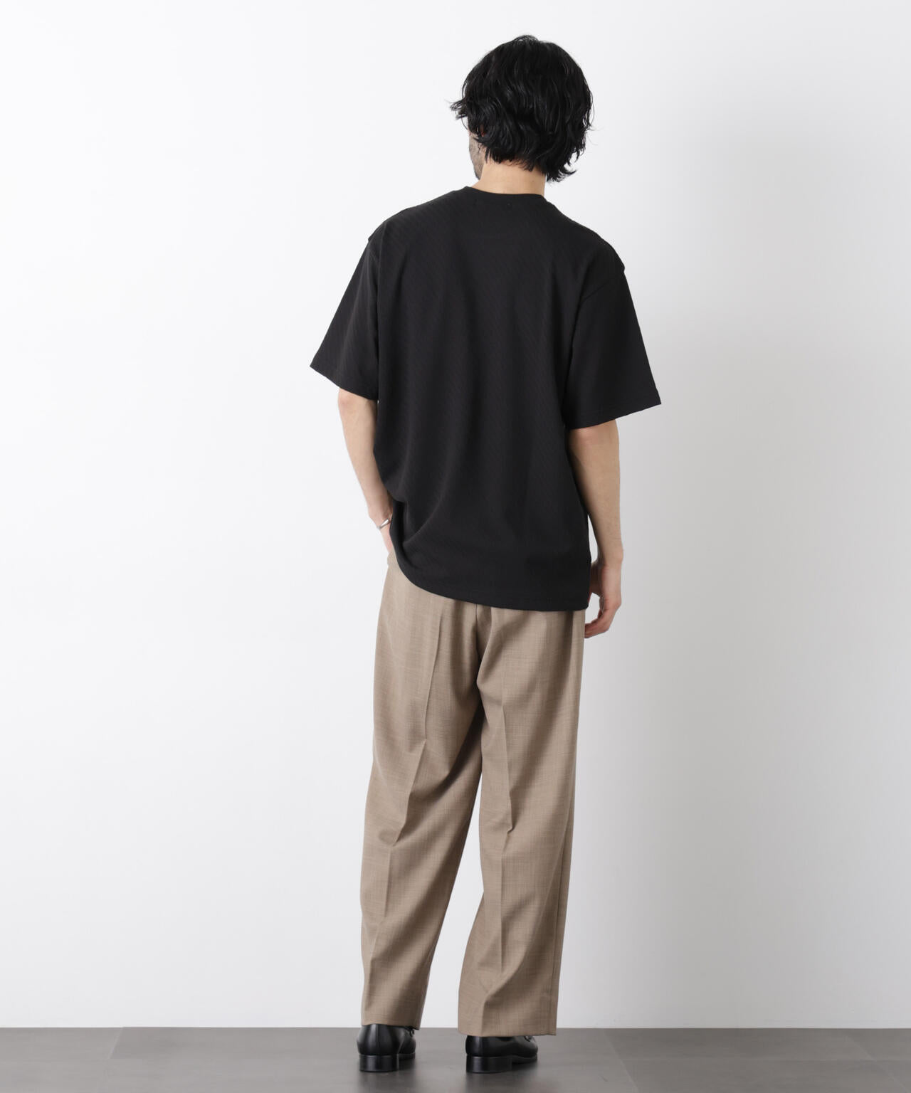 リンクスジャガードスリーブTシャツ