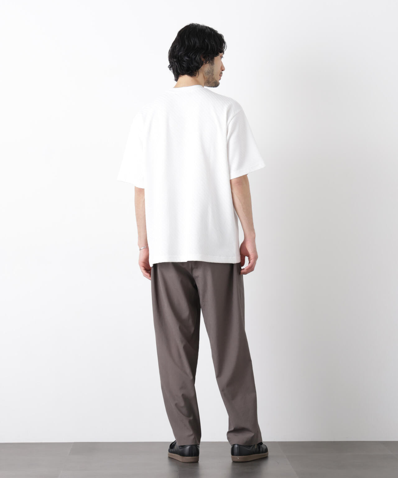 リンクスジャガードスリーブTシャツ