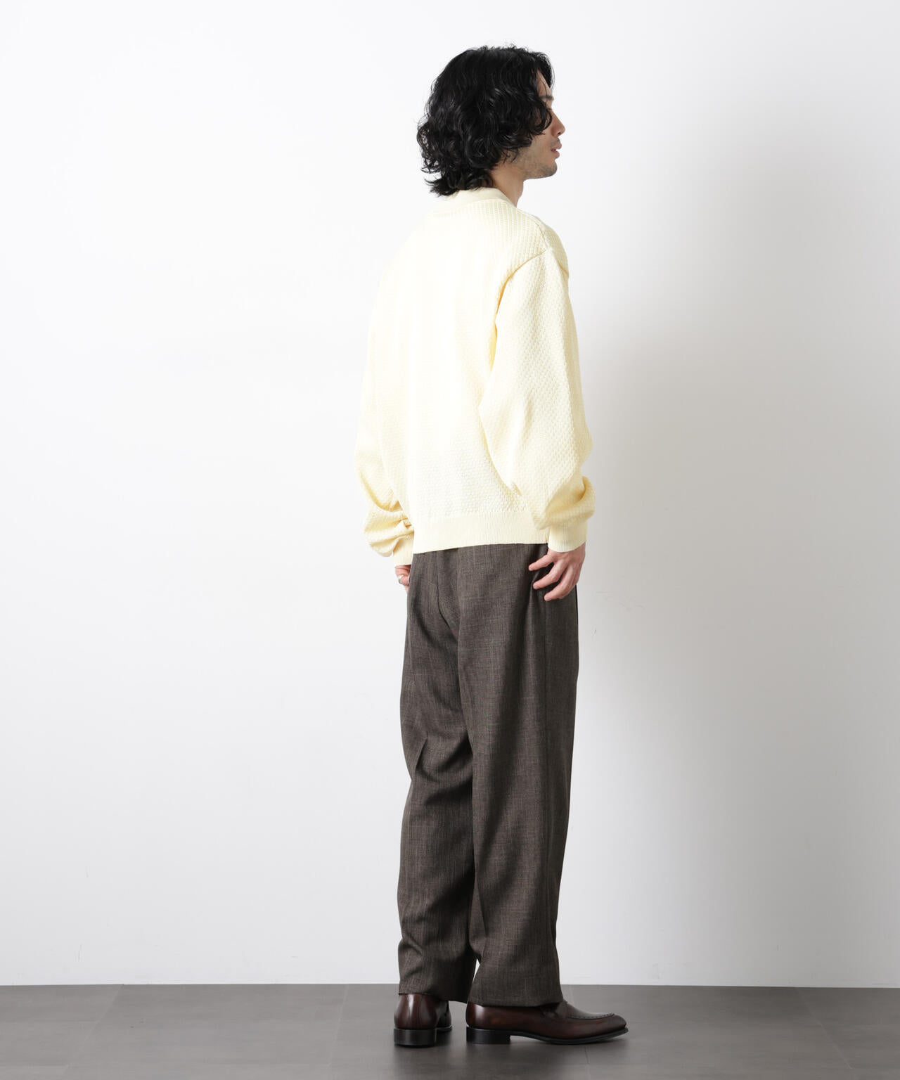 「大人のワイドパンツ」シャークスキンイージースラックス
