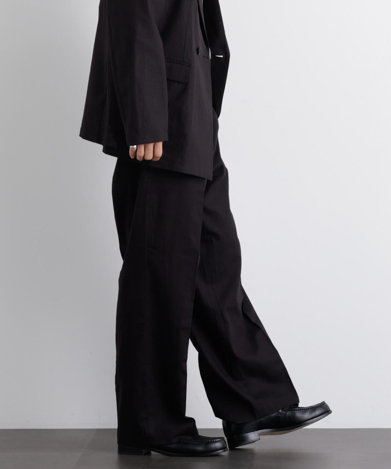 ｢FRENCH LINEN｣ リネンコットンストレートパンツ（セットアップ可）
