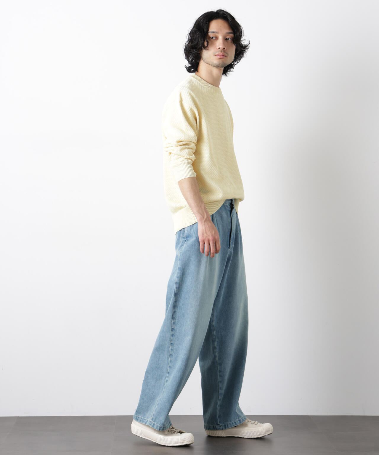 ｢OtoNANO｣大人のワイドデニムパンツ
