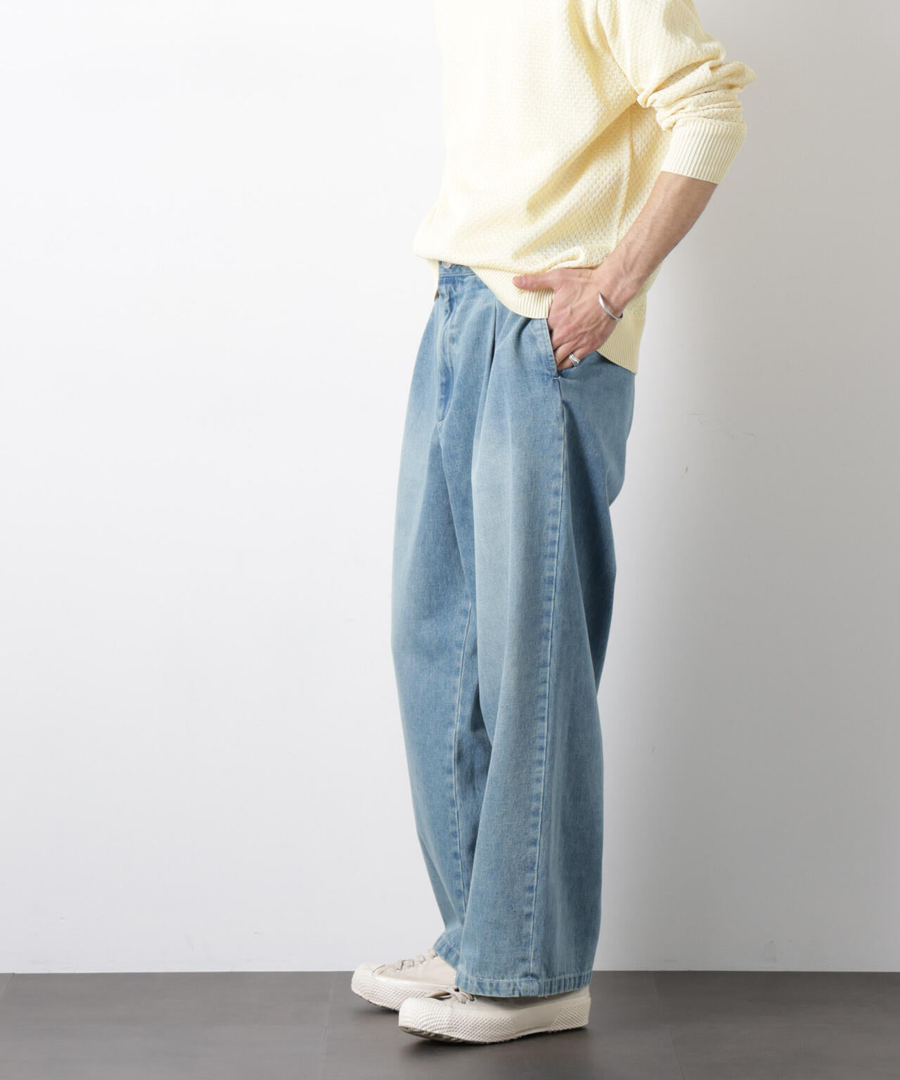 ｢OtoNANO｣大人のワイドデニムパンツ