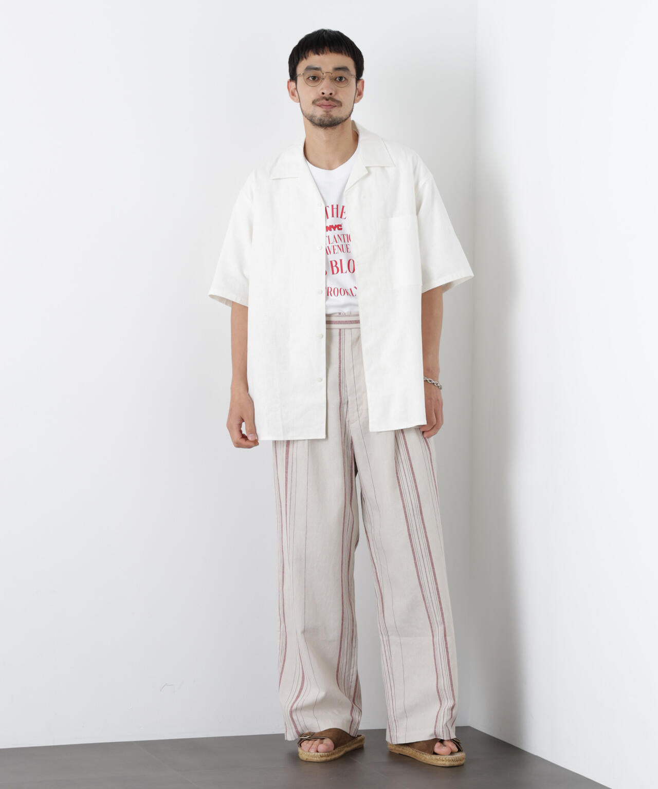 ｢FRENCH LINEN｣ ストライプスラックス