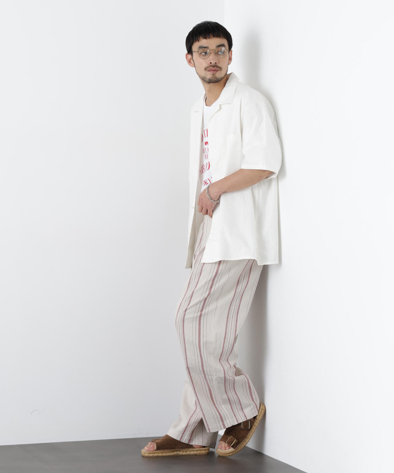 ｢FRENCH LINEN｣ ストライプスラックス