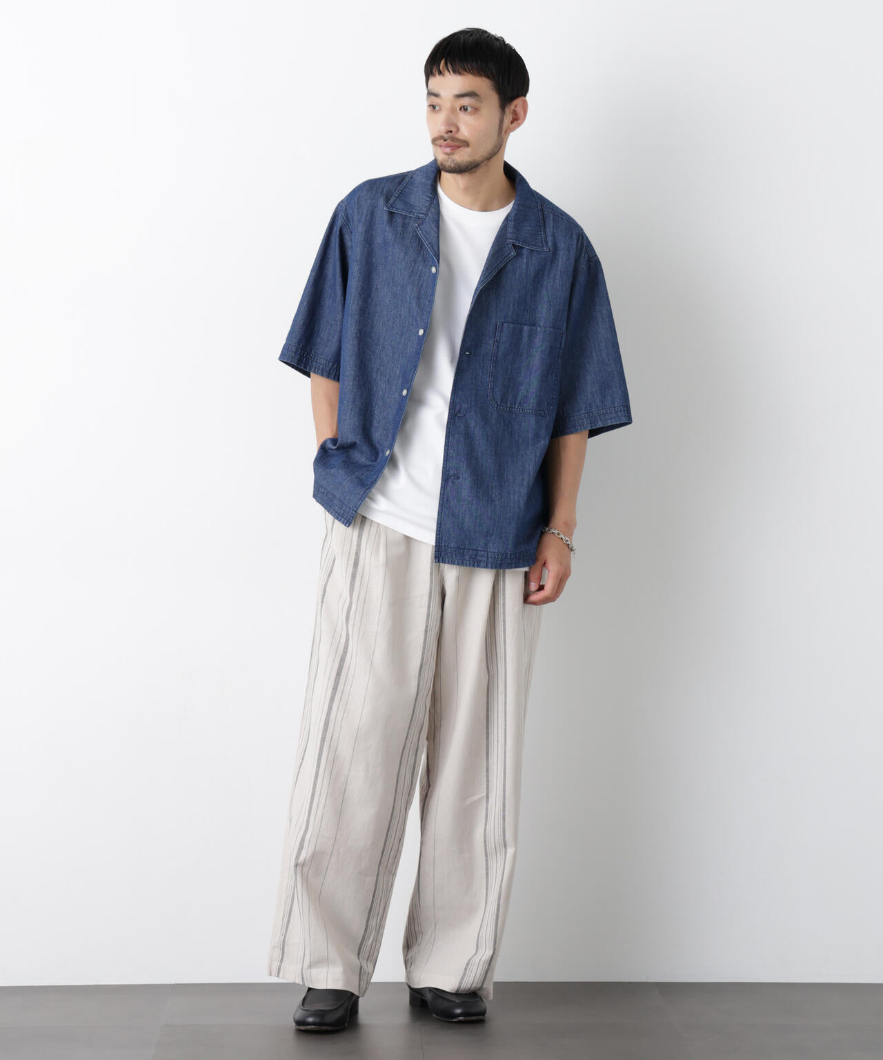 ｢FRENCH LINEN｣ ストライプスラックス