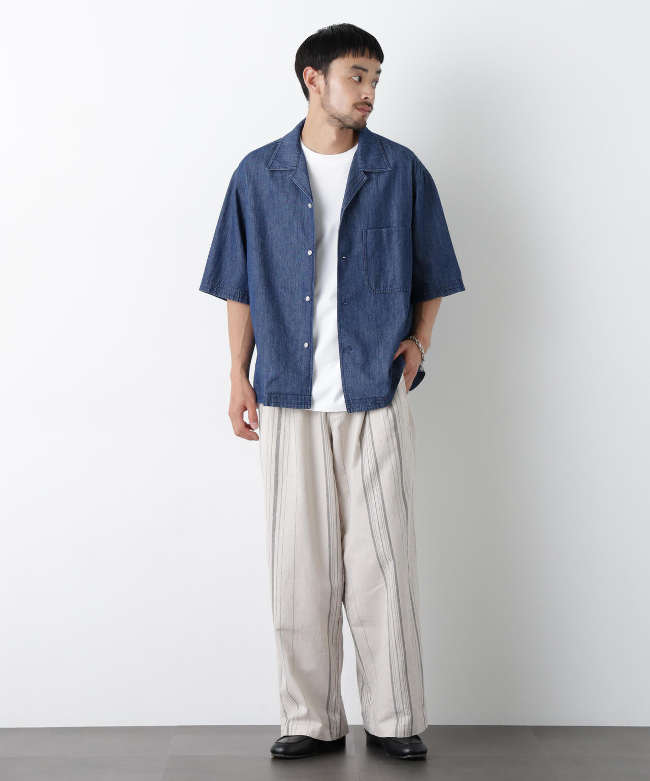 ｢FRENCH LINEN｣ ストライプスラックス