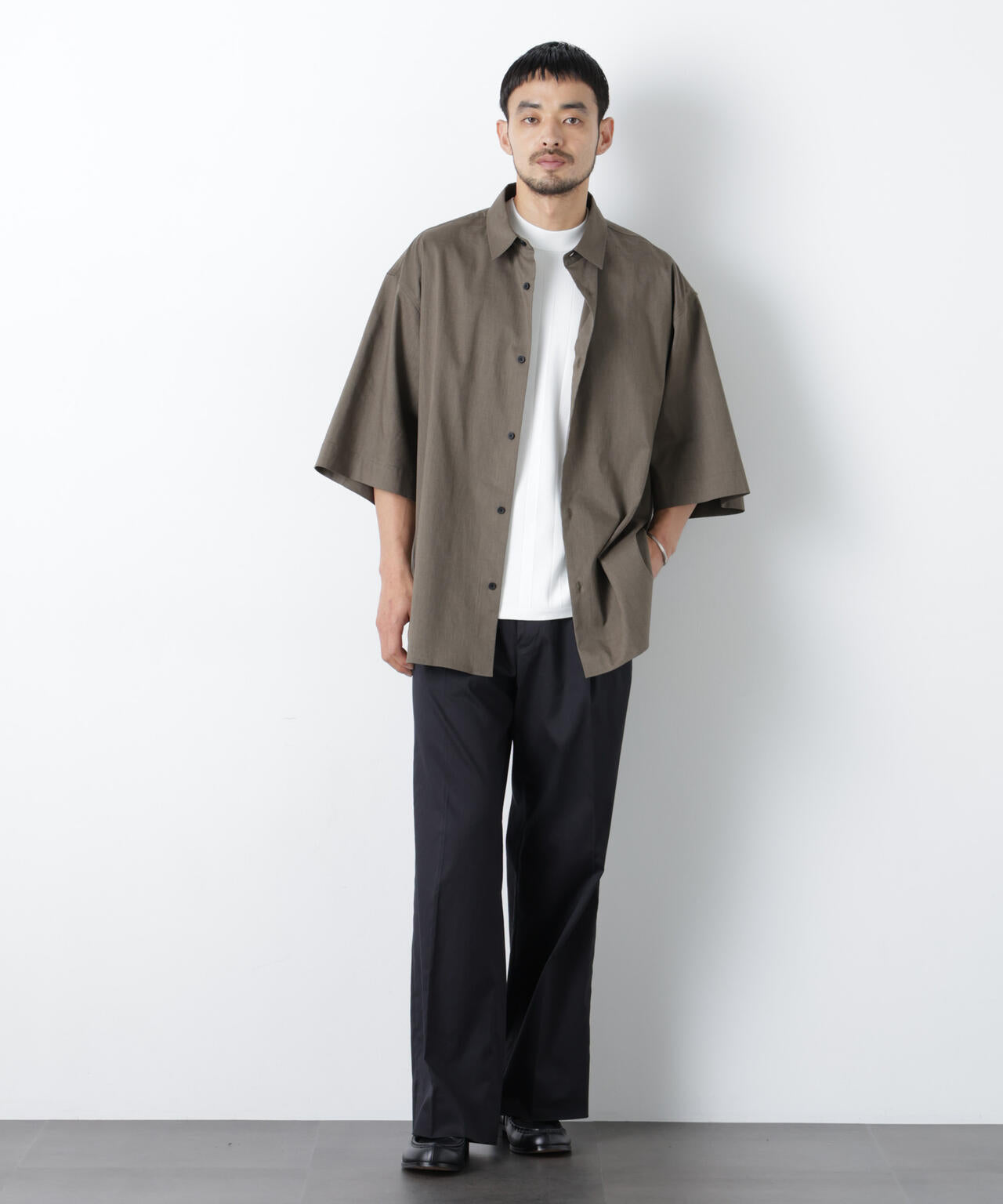 「ASSEMBLANC」リネンミックス1タックトラウザーズ(セットアップ可)