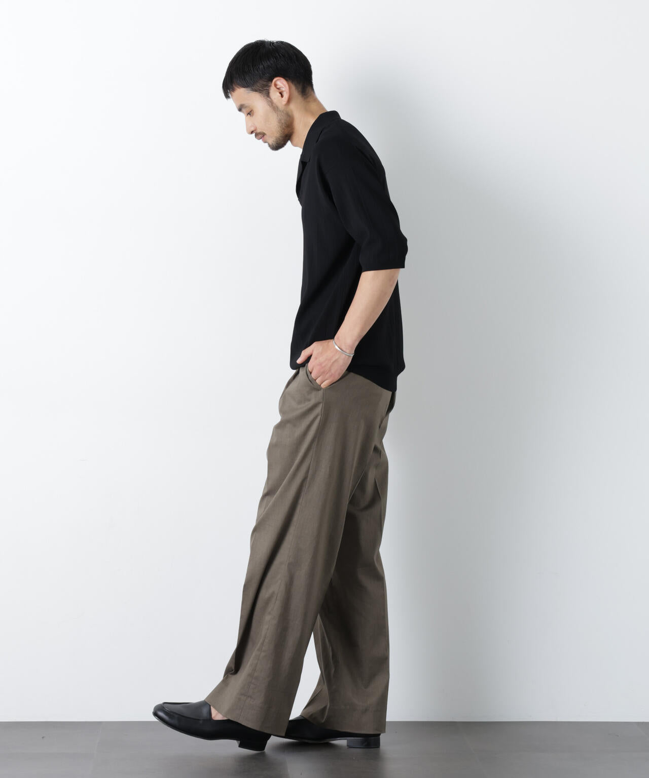 「ASSEMBLANC」リネンミックス1タックトラウザーズ(セットアップ可)