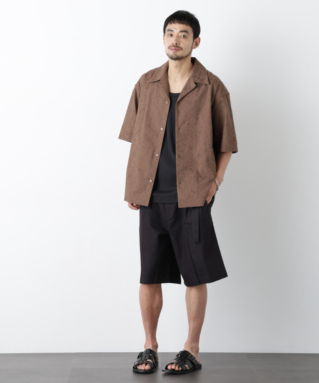 ｢FRENCH LINEN｣ ベルテッドワイドショーツ