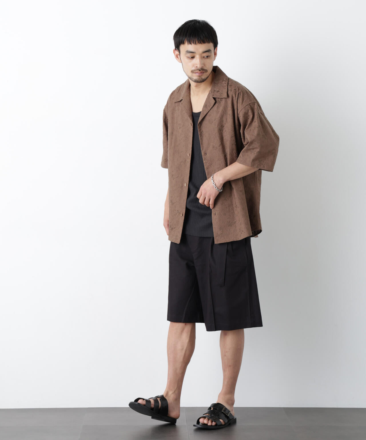 ｢FRENCH LINEN｣ ベルテッドワイドショーツ