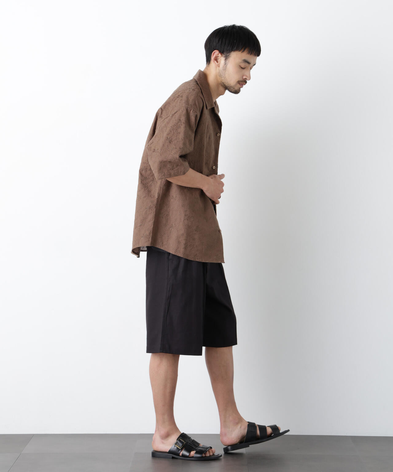 ｢FRENCH LINEN｣ ベルテッドワイドショーツ