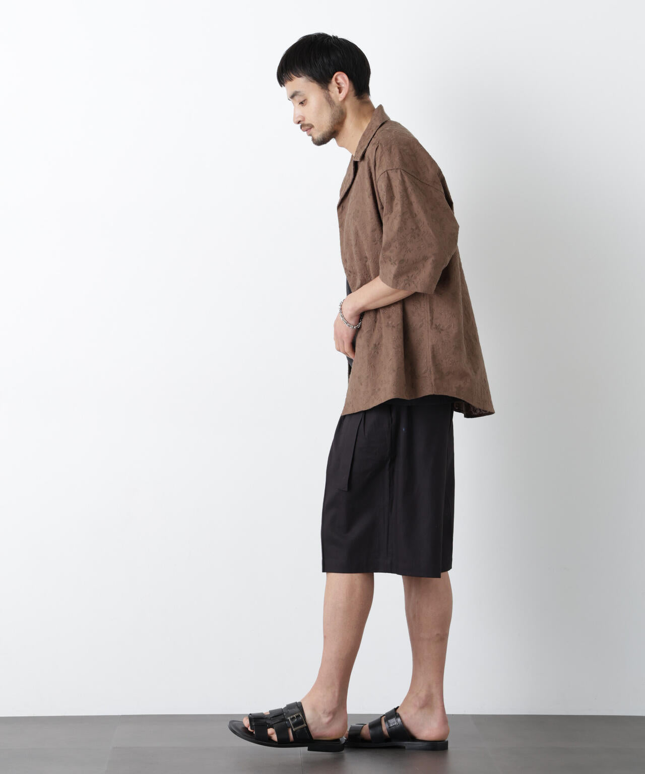 ｢FRENCH LINEN｣ ベルテッドワイドショーツ