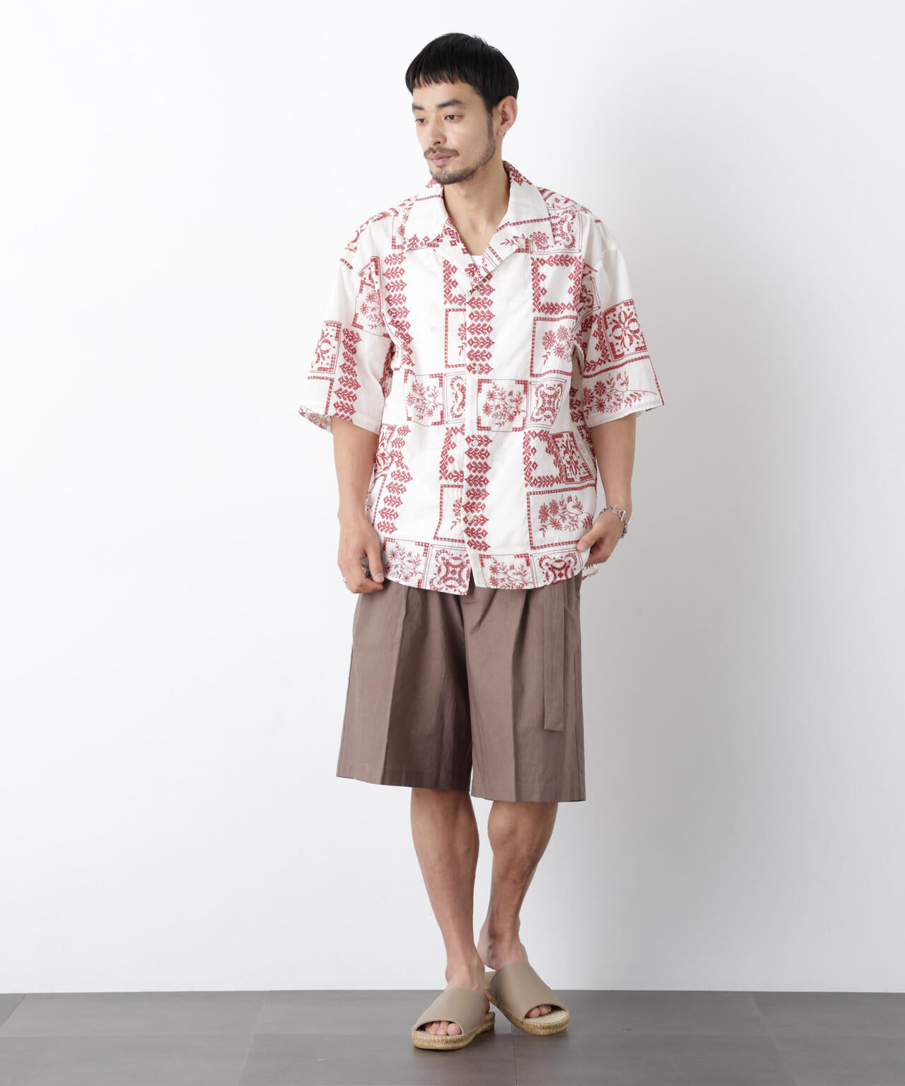 ｢FRENCH LINEN｣ ベルテッドワイドショーツ