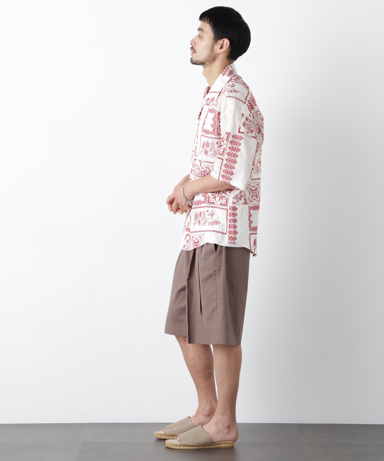 ｢FRENCH LINEN｣ ベルテッドワイドショーツ