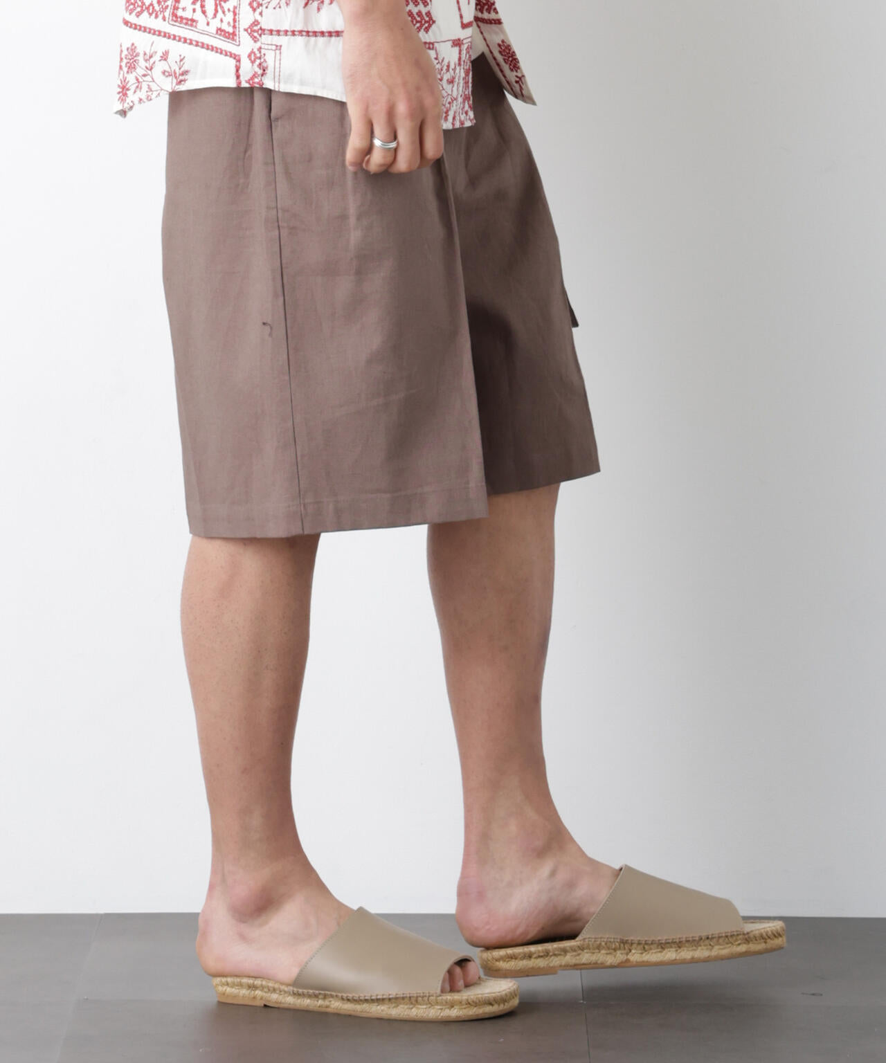 ｢FRENCH LINEN｣ ベルテッドワイドショーツ