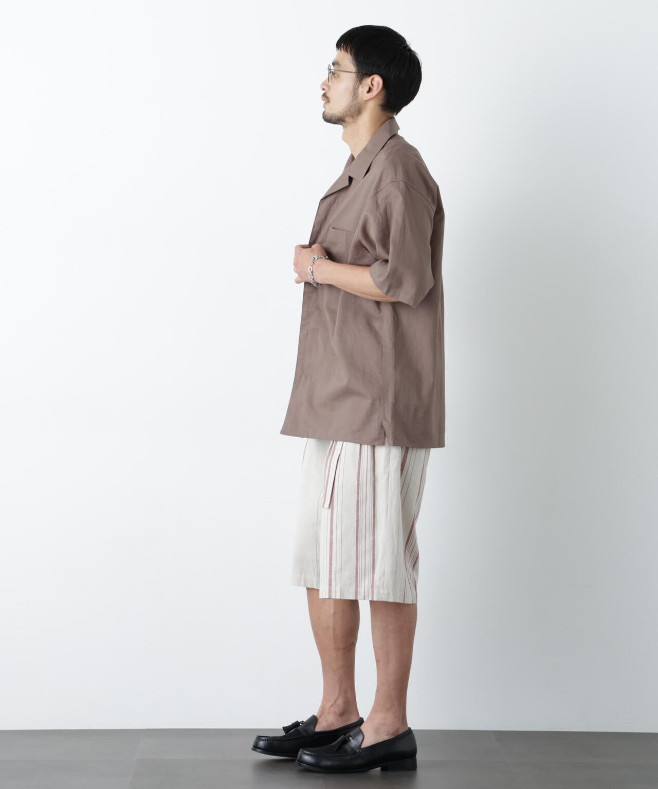 ｢FRENCH LINEN｣ ベルテッドワイドショーツ