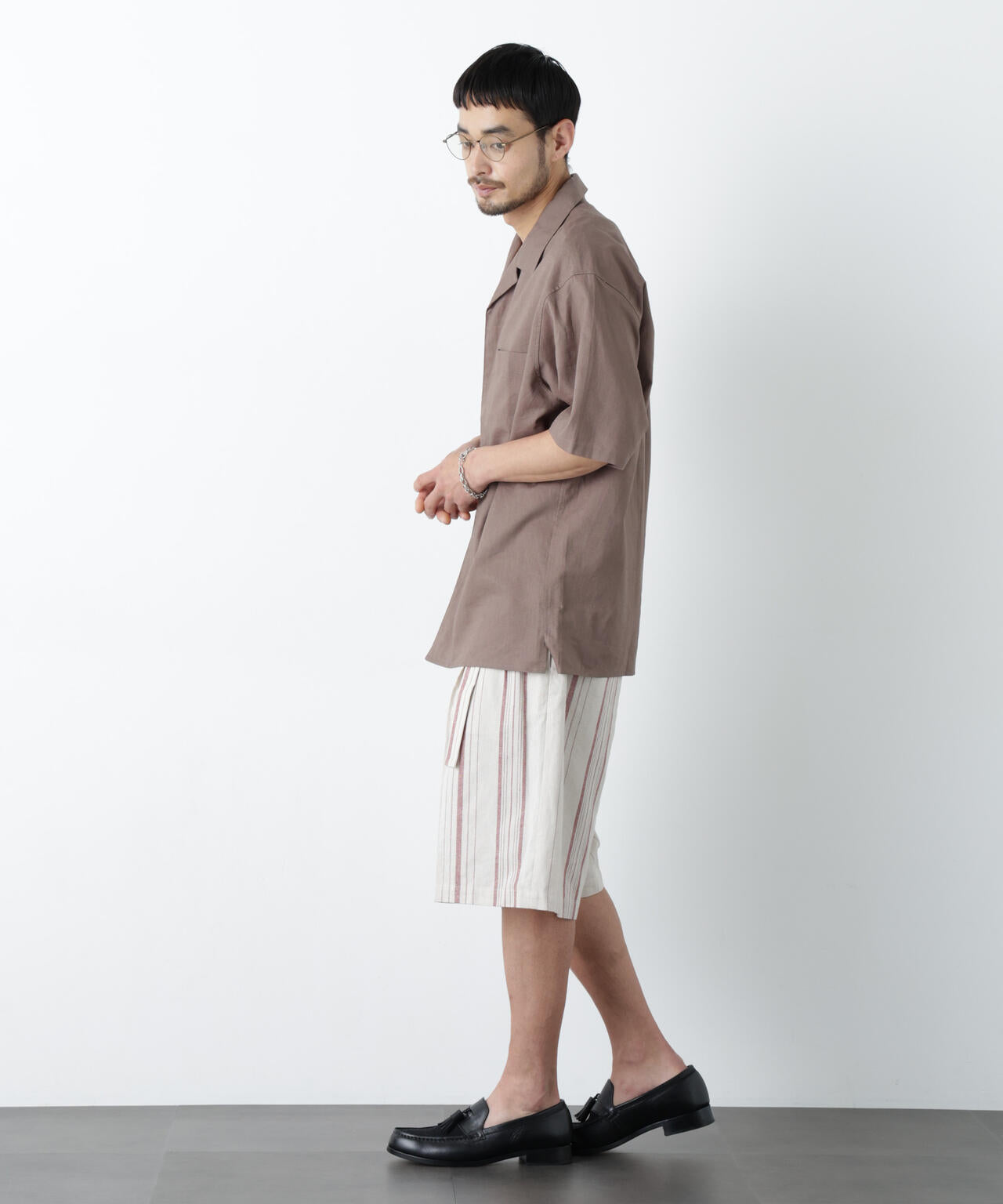 ｢FRENCH LINEN｣ ベルテッドワイドショーツ