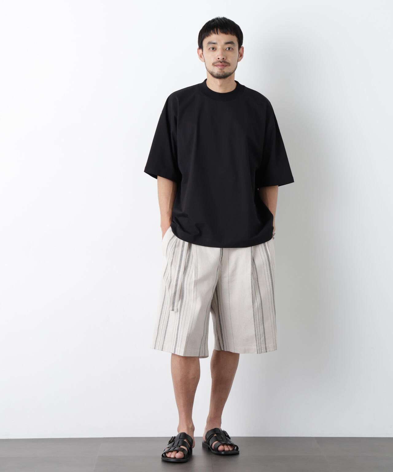｢FRENCH LINEN｣ ベルテッドワイドショーツ
