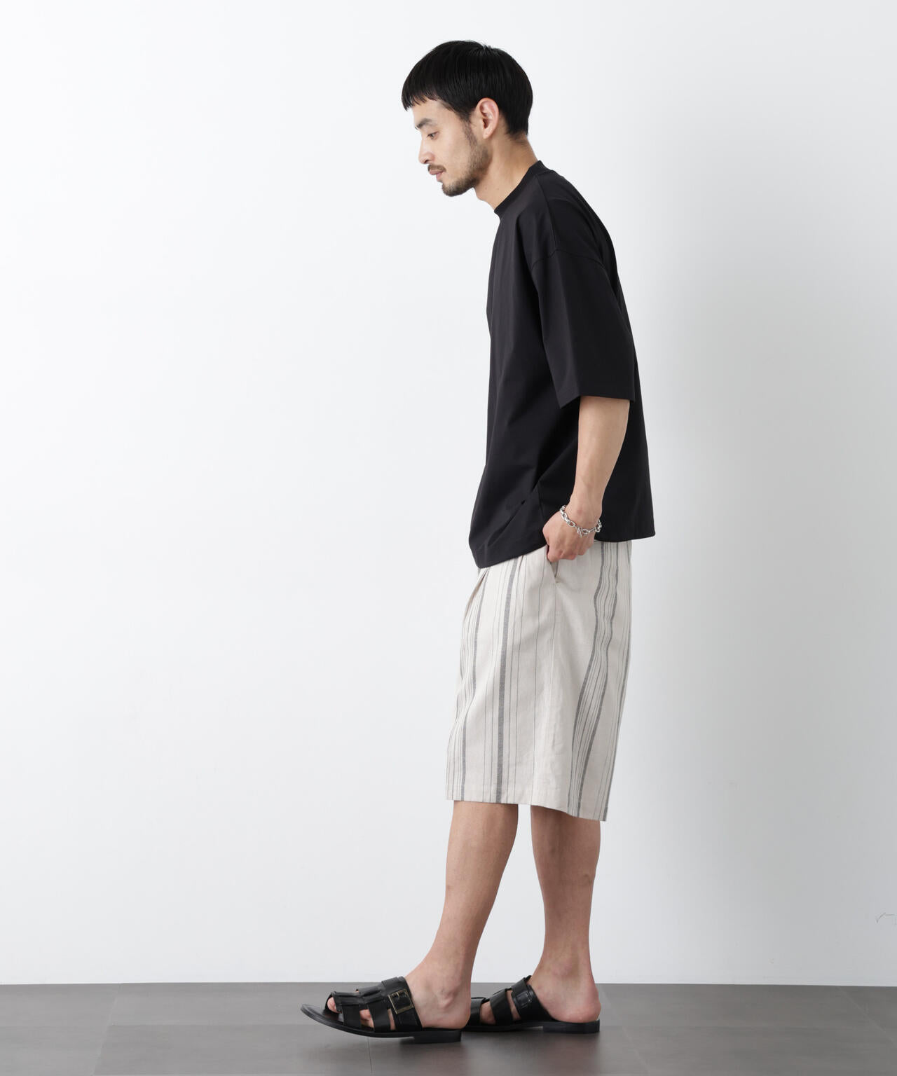 ｢FRENCH LINEN｣ ベルテッドワイドショーツ