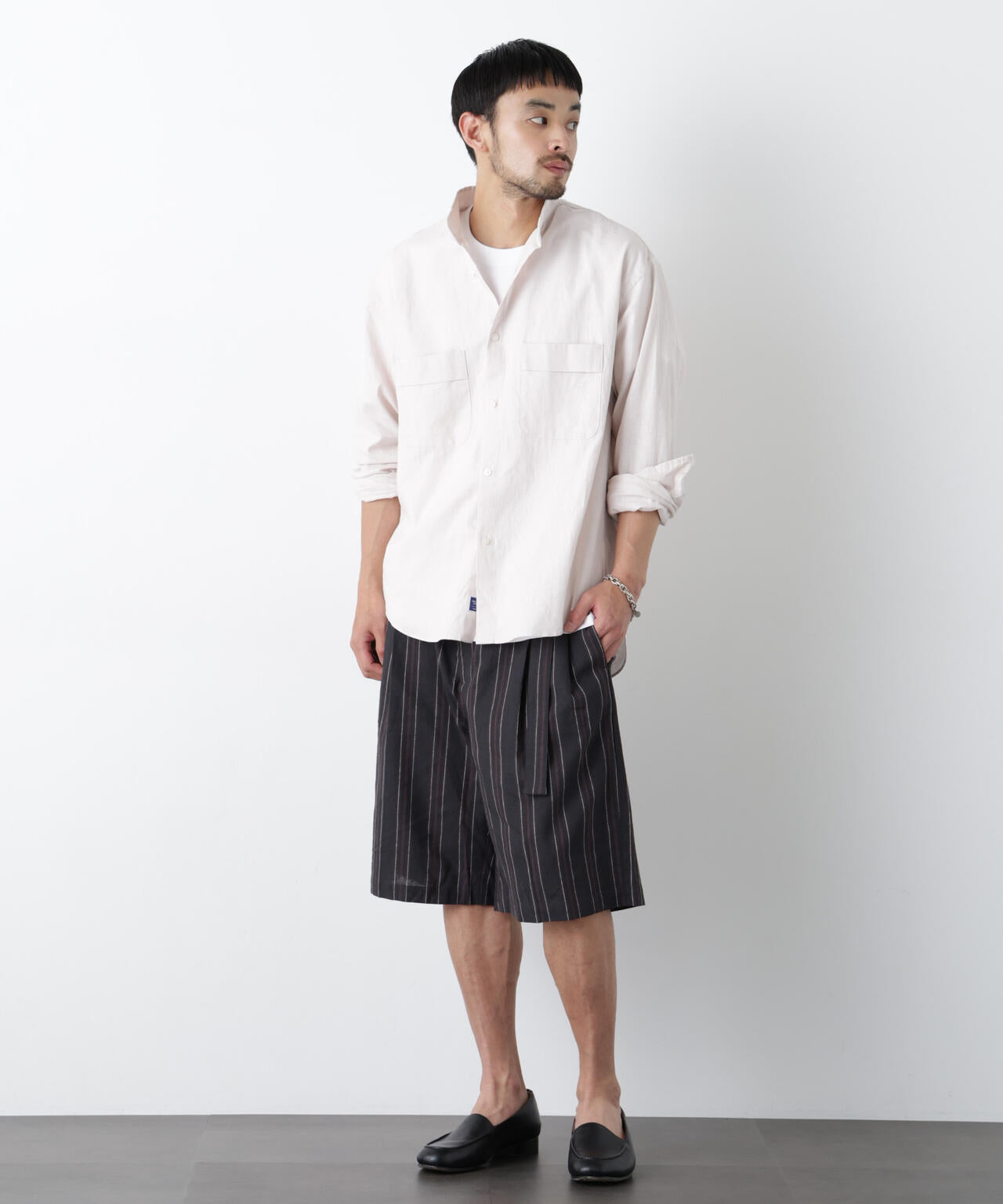 ｢FRENCH LINEN｣ ベルテッドワイドショーツ