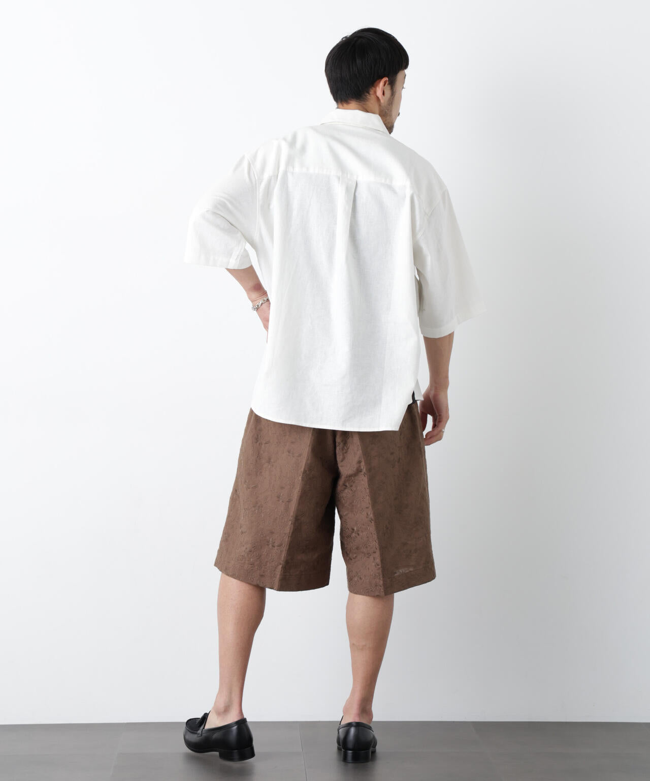 ｢OtoNANO｣×masoret 総柄刺繍ショートパンツ(セットアップ可)