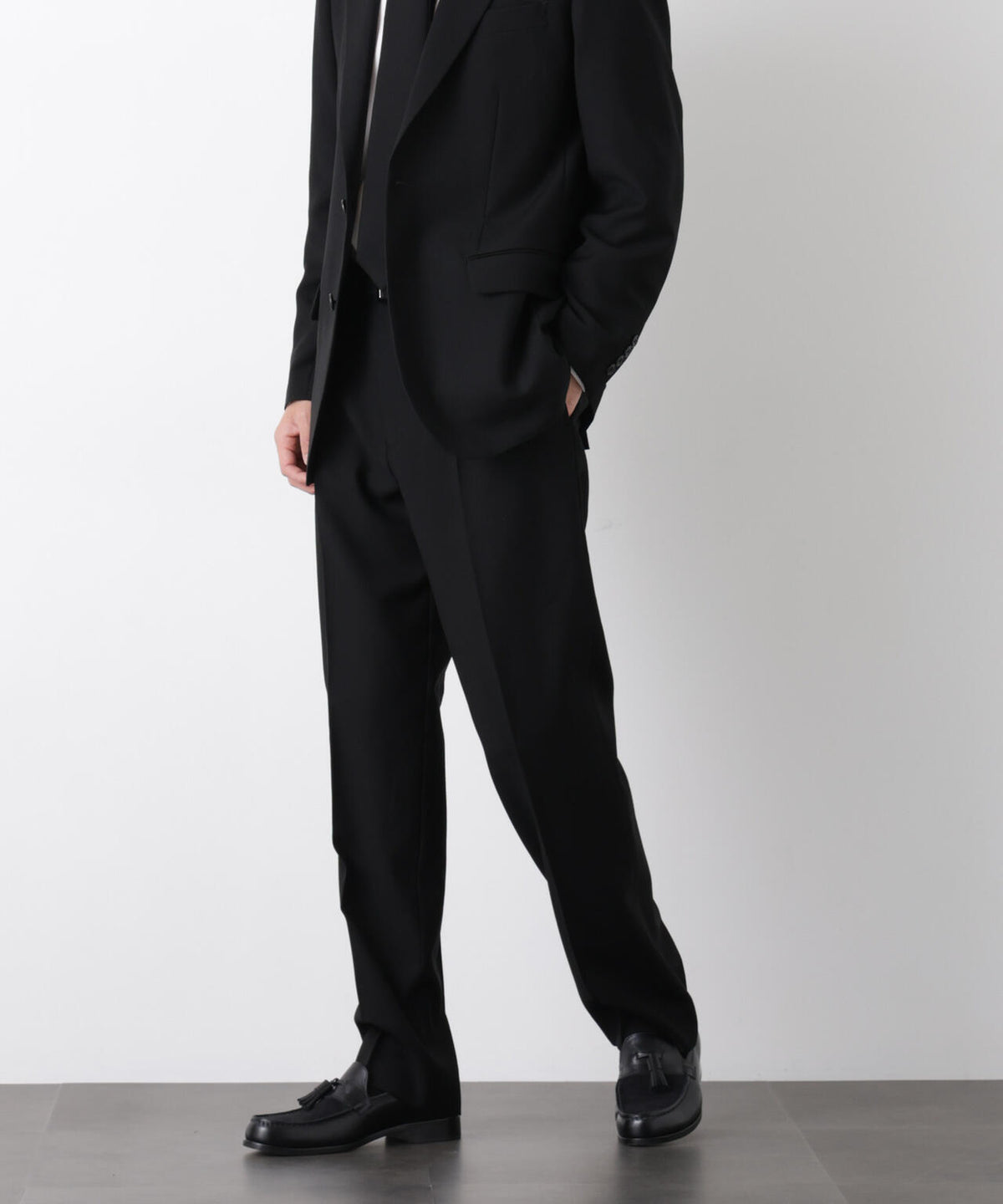 ｢Damerino Formal｣ ブラックフォーマルオールシーズンパンツ(セットアップ可)
