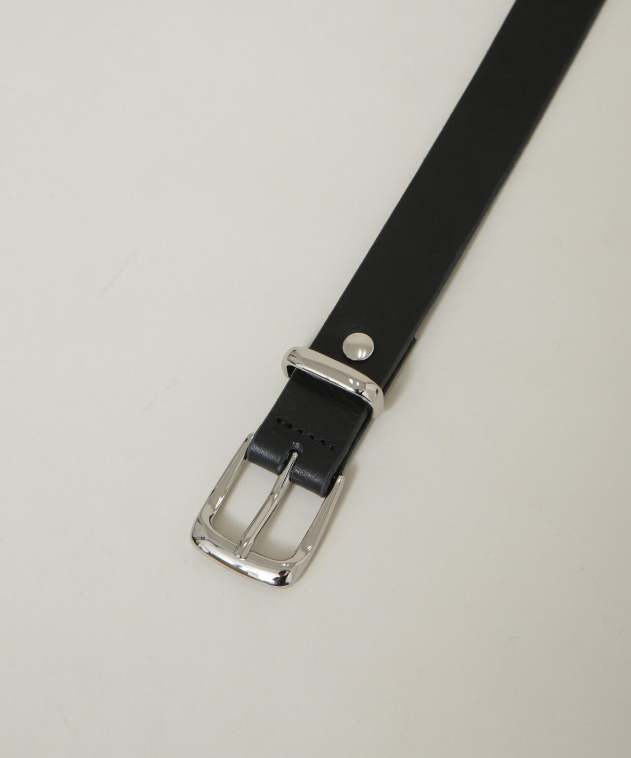 日本製イタリーレザーナローソリッドベルト