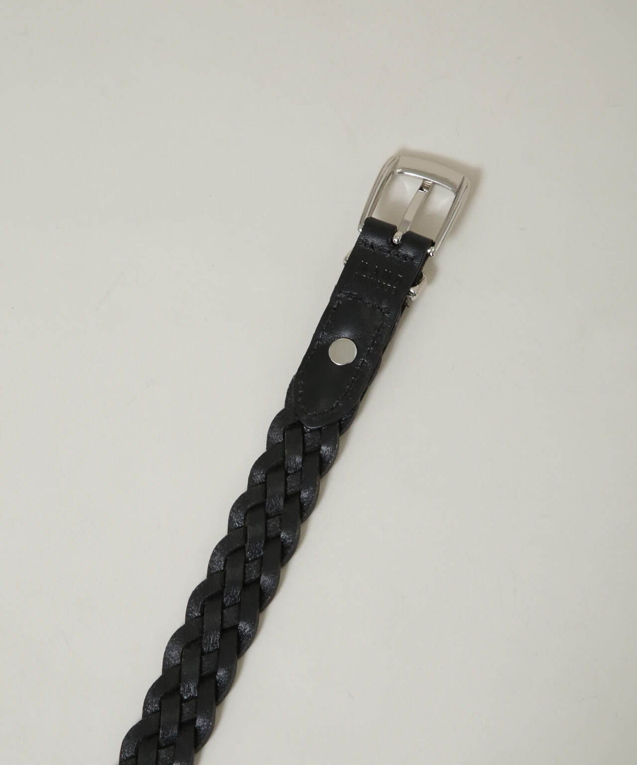 イタリーレザーナローメッシュベルト