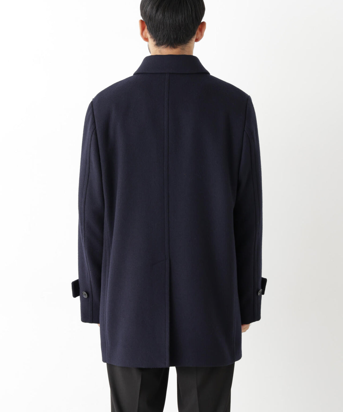 「NEW ON COAT」ウール/Nショートステンカラーコート