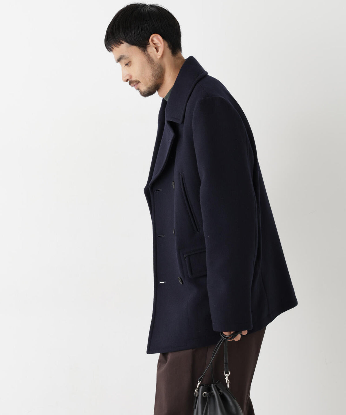 「NEW ON COAT」ウール/NショートPコート