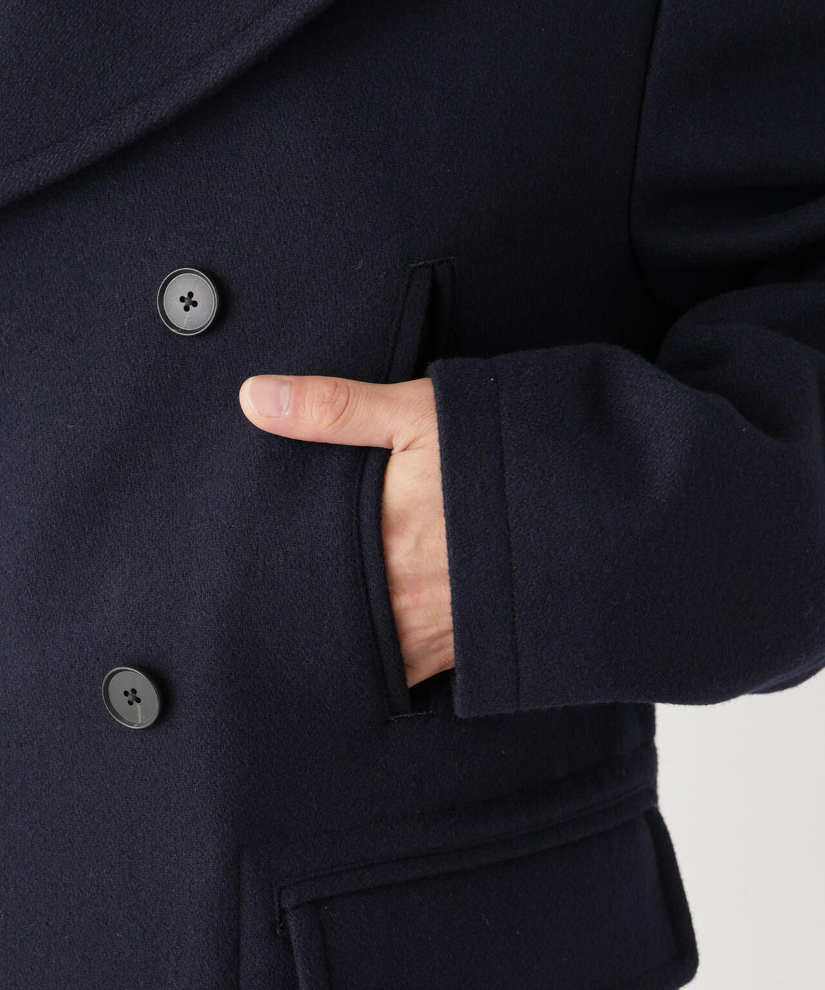 「NEW ON COAT」ウール/NショートPコート