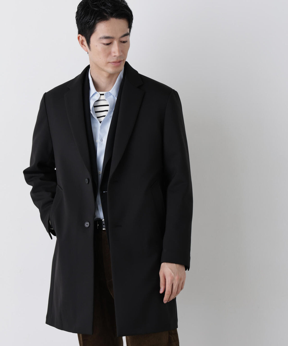 DOWN FABRIC チェスターフィールドコート
