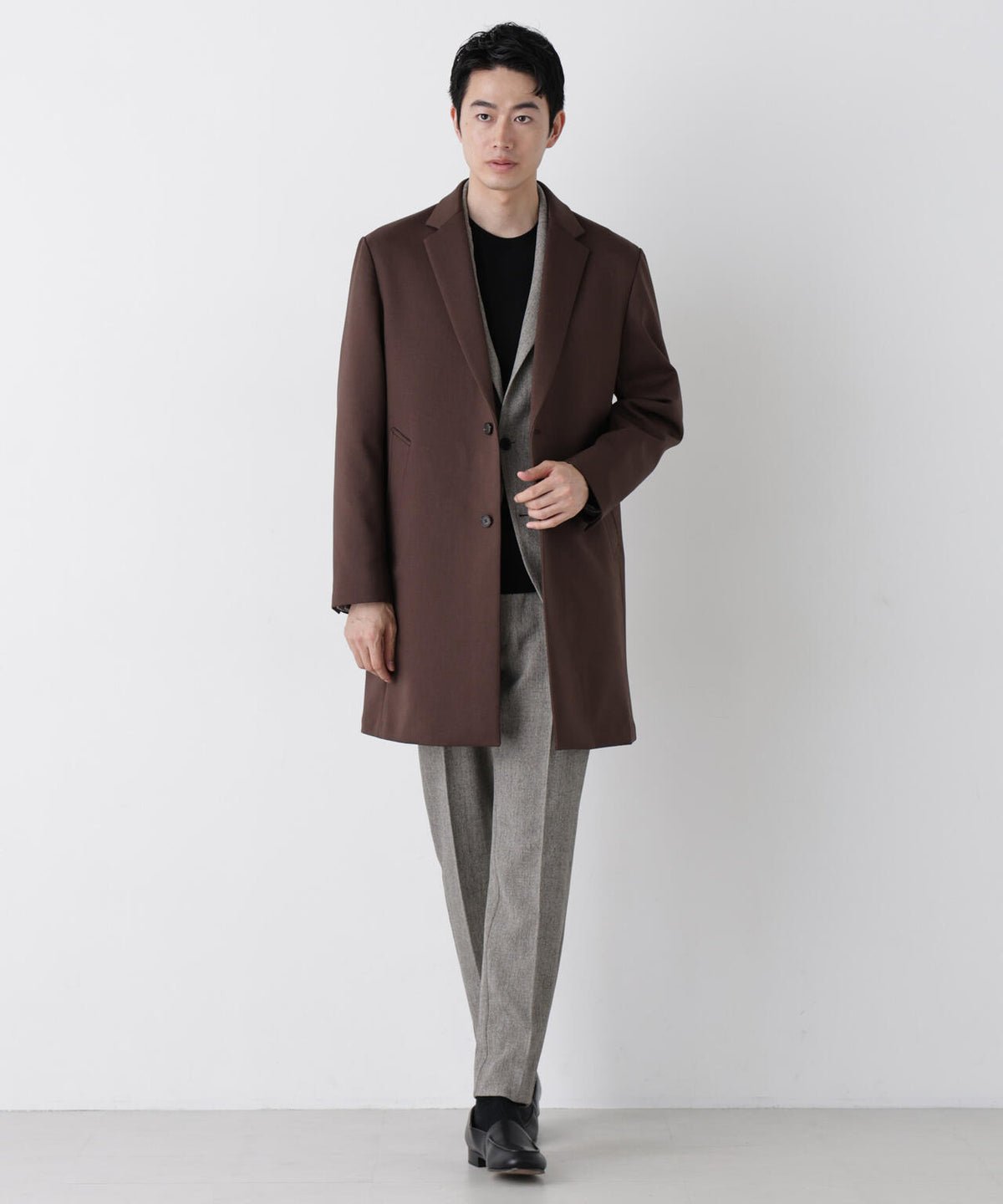 DOWN FABRIC チェスターフィールドコート