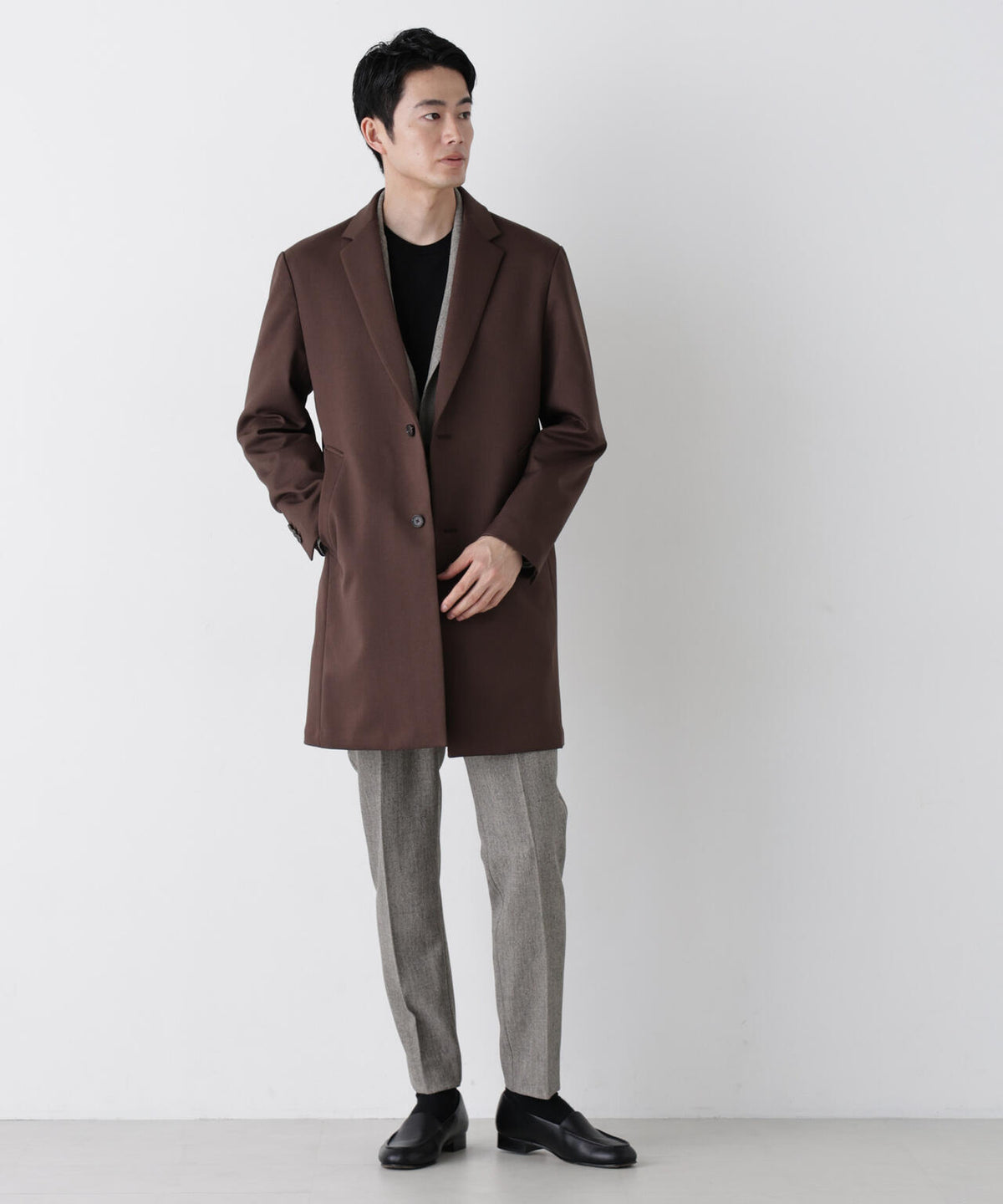 DOWN FABRIC チェスターフィールドコート