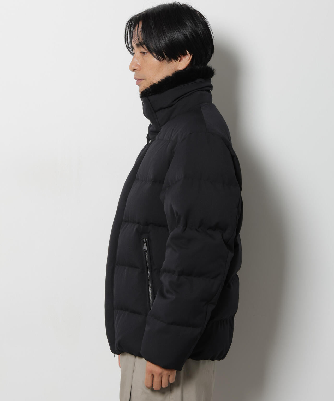 「西川ダウン(R)」サージフェイクファーカラーショートダウン
