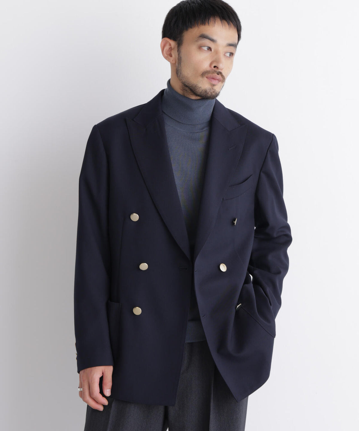 「DamerinoJacket」TWオールシーズンドビーダブルブレストブレザー